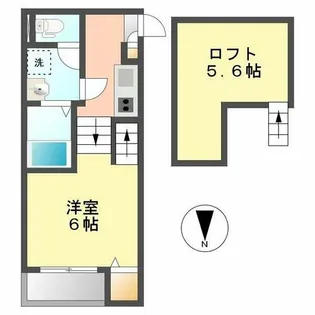 ハーモニーテラス上名古屋【205号室】の間取り
