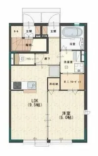 1LDKの間取り画像