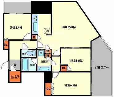 ザ・ファインタワーウエストコースト【8階】の間取り