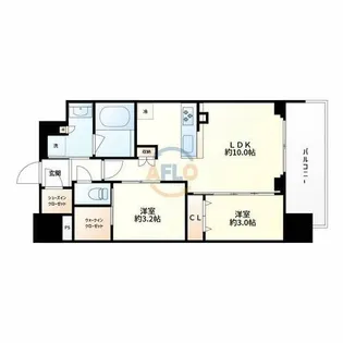 コンフォリア新大阪宮原Q【10階】の間取り