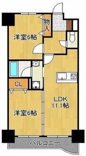 ニューシティアパートメンツ南小倉II【5階】の間取り