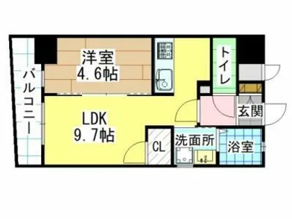 Erde三萩野【7階】の間取り