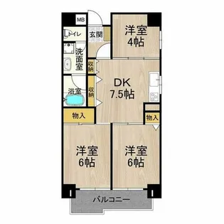 フジマンション【7階】の間取り