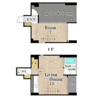 U RESIDENCE 弁天町【1階】の間取り