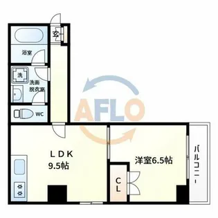 フローレンス弁天【5階】の間取り