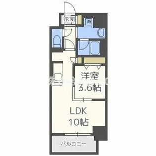 アーバネックス堂島【9階】の間取り