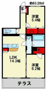 福岡県北九州市小倉北区日明4丁目【マンション】の間取り