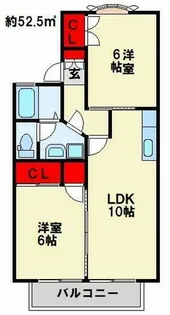 ボンセジュールシオン A棟【203号室】の間取り