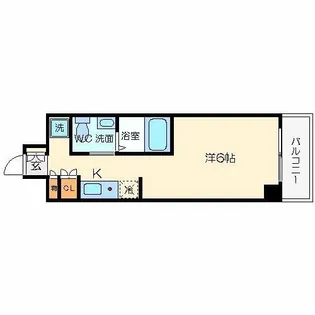 エスリード心斎橋西【403号室】の間取り