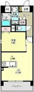 クレリア南一番【0206号室】の間取り