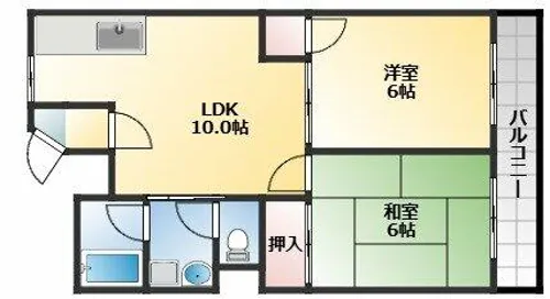 オースクレインⅡ【2階】の間取り