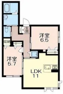 シャーメゾン芦屋親王塚【103号室】の間取り