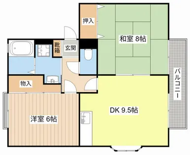 サンライズB【205号室】の間取り