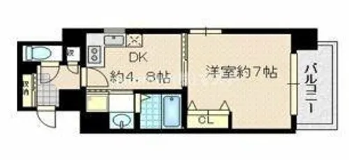 ユーレジデンス淀屋橋【607号室】の間取り