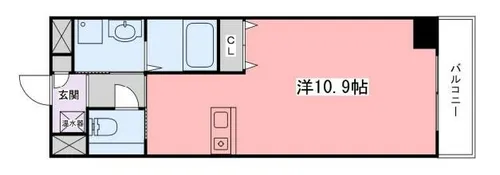 インタービレッジ高岡駅前【8階】の間取り