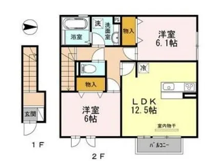 クレセール【2階】の間取り