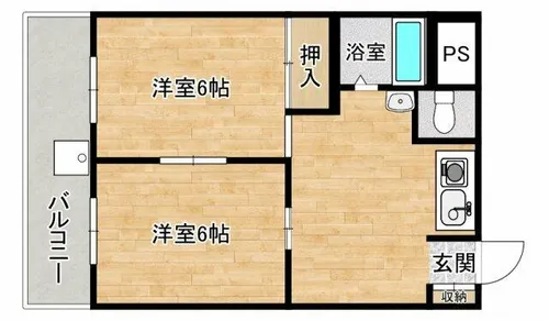 大阪府豊中市上新田4丁目【マンション】の間取り