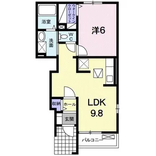 カーサフィオーレC【103号室】の間取り