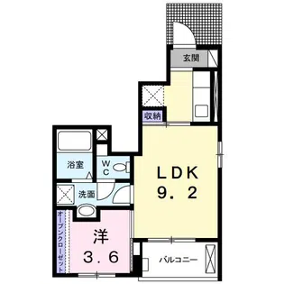 フロムワン【1階】の間取り