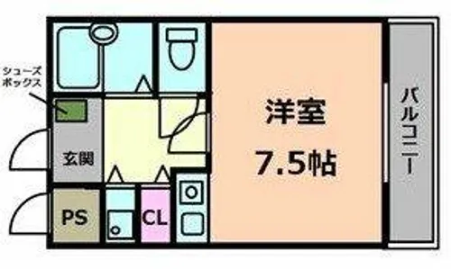 リーガル弁天町【7階】の間取り