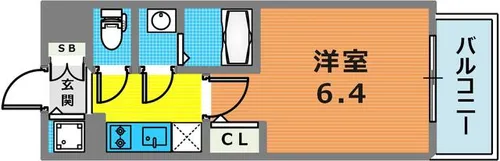 エスリード神戸兵庫駅マリーナスクエア【305号室】の間取り