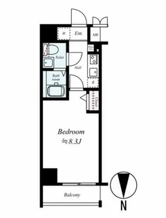レジデンシャルヒルズ博多東【10階】の間取り