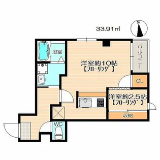 ジェンティーレ姪浜Ⅰ【2階】の間取り