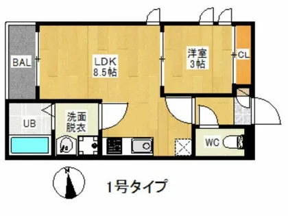 REGALEST グランルナ【1階】の間取り