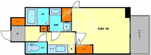 プランドール北浜【2階】の間取り