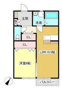 レジデンス木の実【201号室】の間取り