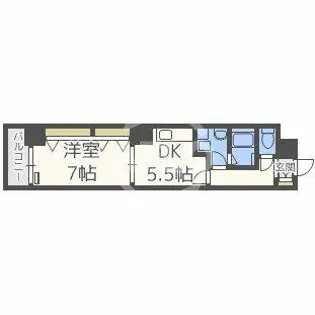 ラフォーレ島之内Ⅱ【6階】の間取り