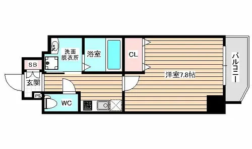 ファーストフィオーレ大阪ウエスト【5階】の間取り