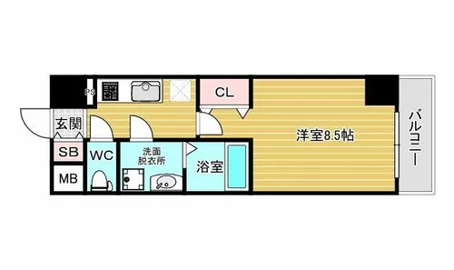サムティ大阪WESTグランジール【4階】の間取り