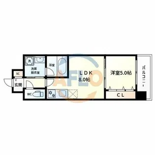 スプランディッド大阪ベイサイドDUE【3階】の間取り