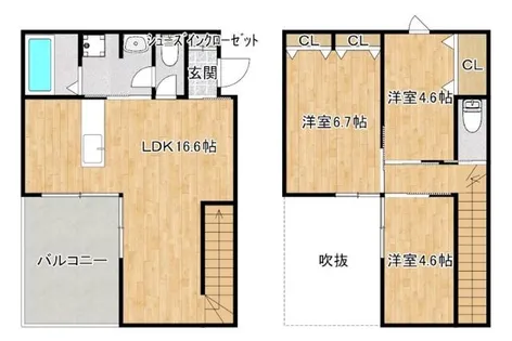 福岡県朝倉郡筑前町東小田【一戸建】の間取り