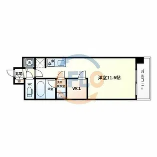 スプランディッド大阪ベイサイドDUE【3階】の間取り
