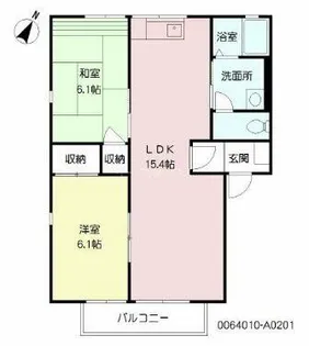 フレグランス国分Ⅱ【2階】の間取り