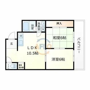 ローズマンション新深江【3階】の間取り