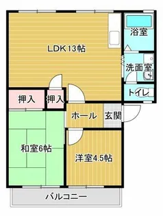 パインウッドヴィレッジ5号棟【113号室】の間取り