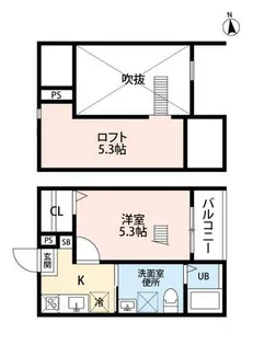 L’endroit apaisant あじよし(ランドロワアペザンあじ【1階】の間取り