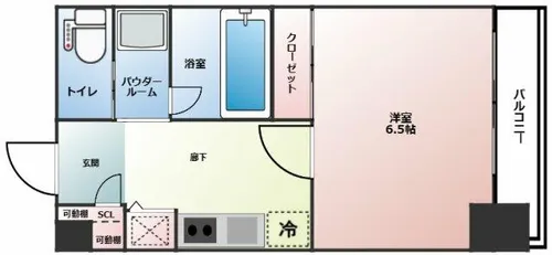 アスヴェル阿波座BLUE EARTH【6階】の間取り