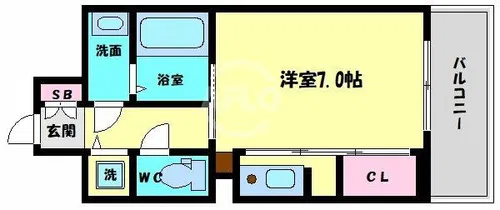 ジュネーゼグラン上本町【6階】の間取り