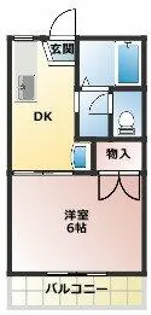 L・NISHIKI【207号室】の間取り