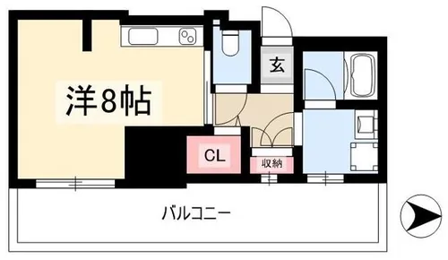 アヴェニール徳川【1302号室】の間取り