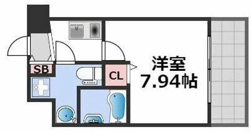 セレニテ難波西【3階】の間取り