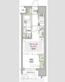 アーバネックス大阪天満宮Ⅱ【6階】の間取り