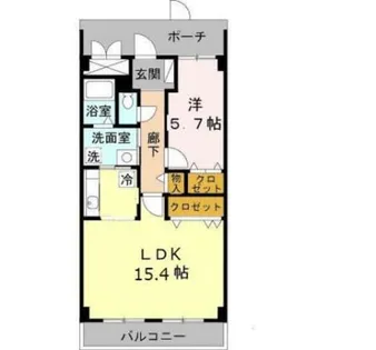 エルロード住吉6号館【1階】の間取り