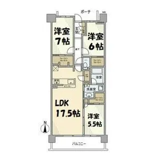 メガシティテラス2棟【3階】の間取り