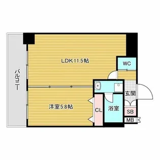 ORSUS新大阪【12階】の間取り