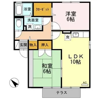 フローラ湯川 A棟【2階】の間取り